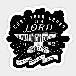 Cast Your Cares On The Lord Christian Tshirt Sticker